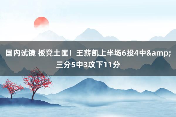 国内试镜 板凳土匪！王薪凯上半场6投4中&三分5中3攻下11分