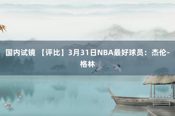 国内试镜 【评比】3月31日NBA最好球员：杰伦-格林